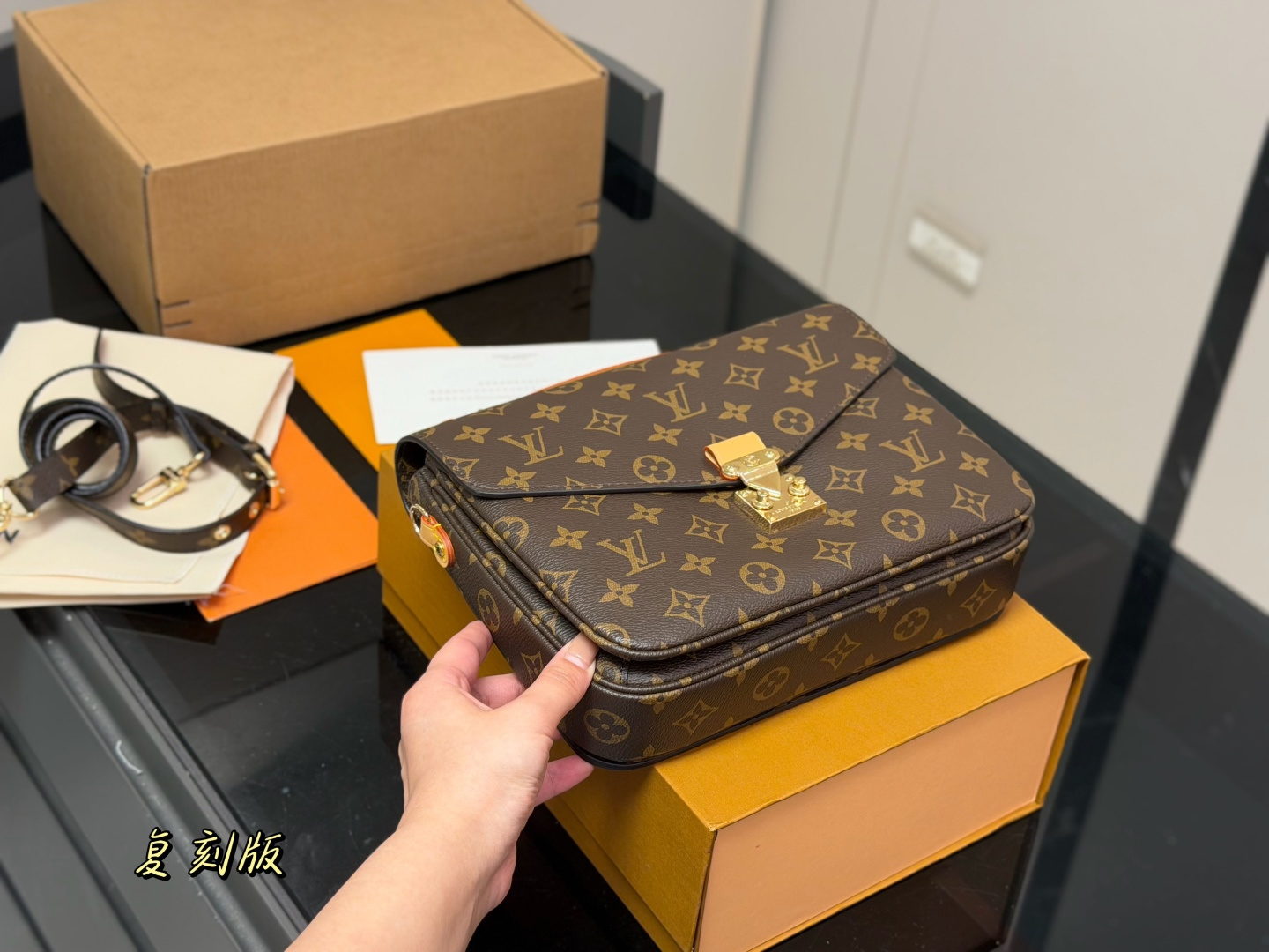 Louis Vuitton LV Monogram Canvas Premium Metal Hardware Shipping Box Included